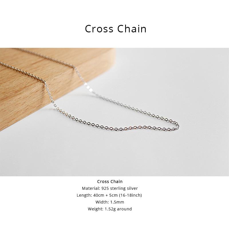 925 Sterling Silver Necklace For Women Multi Types Beads Cross Snake Bone Box Side Melon Seeds Chain All Matchable Accessories