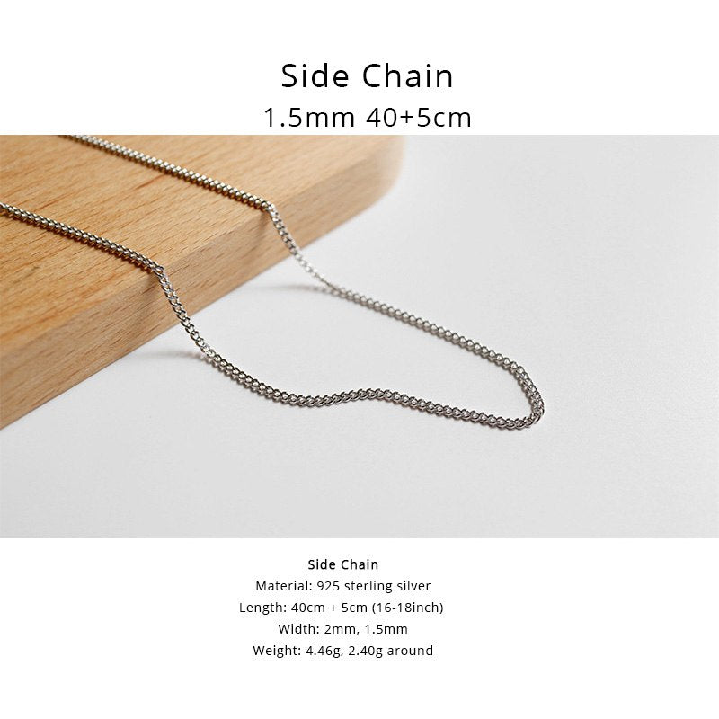 925 Sterling Silver Necklace For Women Multi Types Beads Cross Snake Bone Box Side Melon Seeds Chain All Matchable Accessories