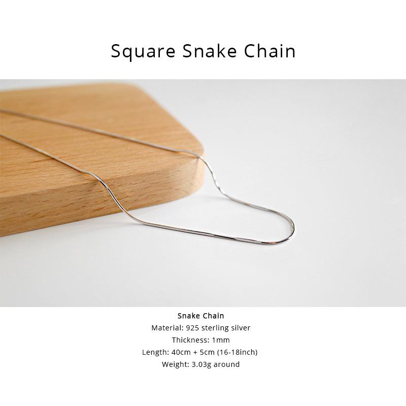 925 Sterling Silver Necklace For Women Multi Types Beads Cross Snake Bone Box Side Melon Seeds Chain All Matchable Accessories