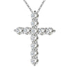 925 Sterling Silver Necklace Jewelry Fine Women wedding Fashion Cross CZ crystal Zircon Pendant Necklace Christmas Gift