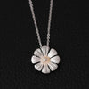 925 Sterling Silver Necklaces Pendant For Women Natural Pearl Flower Pendant Long Chain Necklace On The Neck Fine Jewelry YN47