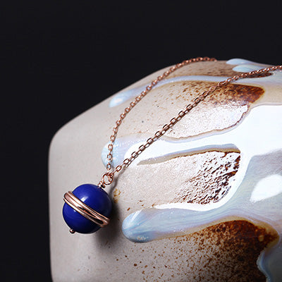 925 Sterling Silver Necklaces & Pendant For Women Natural Stone 3 Color Stars Ball Crystal Pendant Round Planet Jewelry YN38