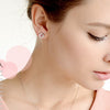 925 Sterling Silver  Jewelry Trendy Bow Round Earrings For Women Retro Party Girls Gift