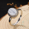 925 Sterling Silver Open Ring Retro Turquoise Rings for Women Silver Ornaments