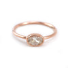 925 Sterling Silver Oval CZ Zirconia Rose Gold Tone Dainty Ring Jewelry A3019