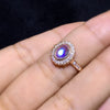 925 Sterling Silver Oval Opal Ring for Wedding Natural Gemstone 5*7 mm