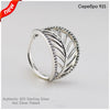 925-Sterling-Silver Palm Tree Leaf with CZ Stones Ring For Women & Man European Brand DIY Jewelry Making Summer Style