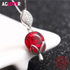 925 Sterling Silver Pendant Necklace Woman Fashion Charm AAA Crystal Necklace Female Jewelry