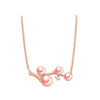 925 Sterling Silver Pendant Necklace with Pearl Branches Rose Gold Chains For Women HN027