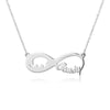 925 Sterling Silver Personalized Infinity Love Pendant Necklaces Custom Name Necklace For Women Men Anniversary Birthd Gift