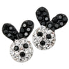 925 Sterling Silver Rabbit Bunny Stud Earrings Fine Crystal Animal Jewelry Easter Gifts Women Girls Mom Dropshipping CE136A