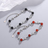 925 Sterling Silver Red Black Crystal Leaf Bracelet For Women Wedding  Quality Jewelry 2022  GaaBou