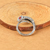 925 Sterling Silver Retro Chameleon Garnet Open Ring Women Thai Silver Couple Gift Adjustable Tail Finger Ring ZY259