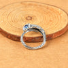 925 Sterling Silver Retro Chameleon Garnet Open Ring Women Thai Silver Couple Gift Adjustable Tail Finger Ring ZY259