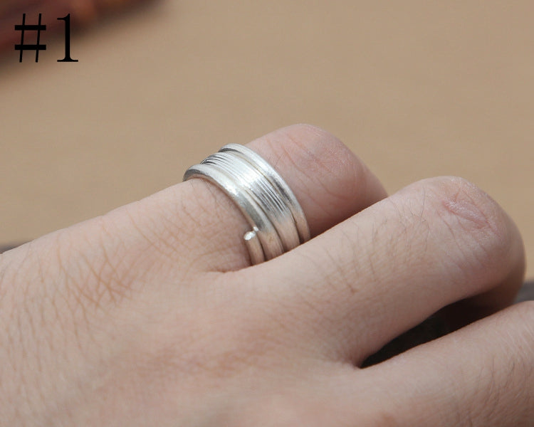 925 Sterling Silver Retro Dragonfly Open Ring Man Women Thai Silver Chiang Mai Fine Jewelry Gift Adjustable Finger Ring ZY232