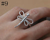 925 Sterling Silver Retro Dragonfly Open Ring Man Women Thai Silver Chiang Mai Fine Jewelry Gift Adjustable Finger Ring ZY232