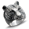 925 Sterling Silver Retro Men Male Creative Tiger Ring Thai Silver Fine Jewelry Gift Finger Ring CH052020
