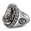925 Sterling Silver Retro Men Male Ganesha Ring Thai Silver Fine Jewelry Gift Finger Ring CH030571
