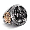 925 Sterling Silver Retro Men Male Ganesha Ring Thai Silver Fine Jewelry Gift Finger Ring CH036389