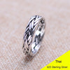925 Sterling Silver Retro Men Male Ring Thai Silver Fine Jewelry Gift Lover Waving Finger Ring CH024093