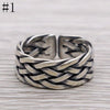925 Sterling Silver Retro Open Ring Man Women Thai Silver Fine Jewelry Lover Couple Gift Adjustable Finger Ring ZY270-8
