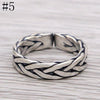 925 Sterling Silver Retro Open Ring Man Women Thai Silver Fine Jewelry Lover Couple Gift Adjustable Finger Ring ZY270-8