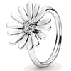 925 Sterling Silver Ring Polished Crown Freehand Hearts Love Daisy Flower Crown Freedom Ring For Women Gift  Jewelry