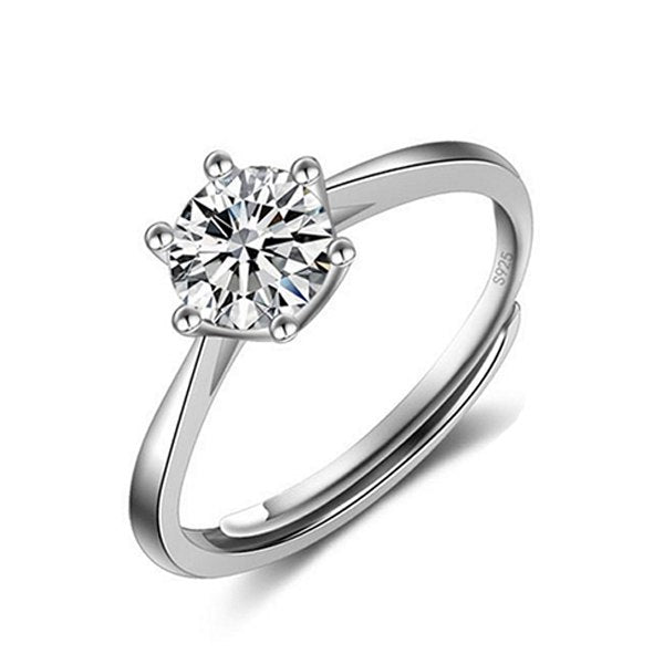 925 Sterling Silver Rings For Women White Pink Romantic Zircon Thin Wedding Ring