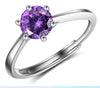 925 Sterling Silver Rings For Women White Pink Romantic Zircon Thin Wedding Ring
