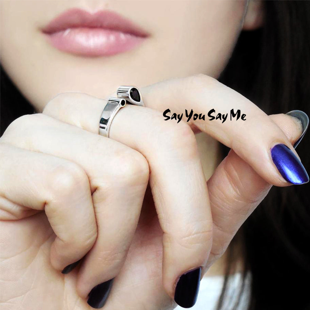 925 Sterling Silver Round Rings Wedding Engagement Opening Ring Silver Wholesale 2020 Fashion Jewelry Best Gifts You Me