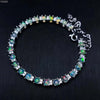 925 Sterling Silver Round Tourmaline Bracelet for Women Natural Gemstone 3.5 x 3.5 mm