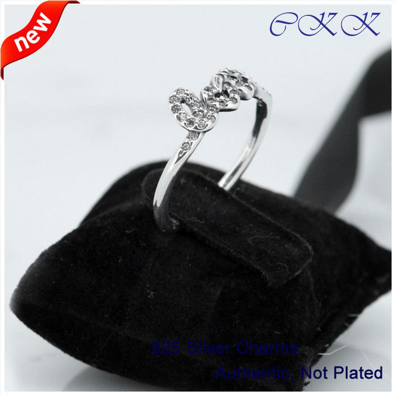 925 Sterling Silver Signature of love Rings Clear CZ For Woman DIY Making My Princess Silver Ring Fine Jewelry Wholesale SR033