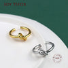 925 Sterling Silver Single Layer Knotted Ring Female Gold Vintage Classic Handmade Jewelry Authentic Accessories
