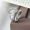 925 Sterling Silver Smooth Rings For Women interweave Jewelry Beautiful Finger Open Rings For Party Birthday Gift