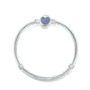 925 Sterling Silver Snake Chain Basic Bracelets Charms Heart Clip Blue Pink Purple Crystal Clasp Fit Women Diy Bracelets