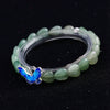 925 Sterling Silver Sparkling Heart Natural Green Green Stone Chain Original Charm Bracelet & Bracelet For Women Fine Jewelry