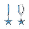 925 Sterling Silver Star Turquoise Drop Earrings For Women Trendy Party Dangle Earrings Fine Ear Jewlery Gift Female HB04C