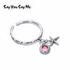925 Sterling Silver Starfish Rings Wholesale Wedding&Engagement Cute Rose Pearl Rings 2020 New Arrival Best Gift You Me