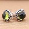 925 Sterling Silver Stud Double Earrings 12 Color Earrings For Women Wedding Jewelry Birthd Present Gift Ear Brincos HER334