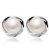 925 Sterling Silver Stud Earring For WomenTop AAAA freshpearl Earrings 100% Genuine Pearl Jewelry Natural Pearl Gift Pendientes