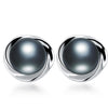 925 Sterling Silver Stud Earring For WomenTop AAAA freshpearl Earrings 100% Genuine Pearl Jewelry Natural Pearl Gift Pendientes