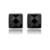 925 Sterling Silver Stud Earrings Geometry Black Agate Lover Gift Unisex Couple Fine Jewelry Classic New Trendy Party Ball