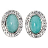 925 Sterling Silver Stud Earrings Natural Agate Amazonite Spectrolite Easter Eggs Fine Jewelry Gift Women Girls