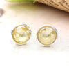 925 Sterling Silver Stud Earrings Twelvemonth Style 12 Color Round Earrings For Women Wedding Jewelry HER366