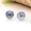 925 Sterling Silver Stud Earrings Twelvemonth Style 12 Color Round Earrings For Women Wedding Jewelry HER366