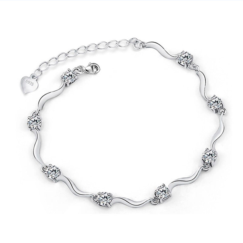 925 Sterling Silver Bracelet Female Simple Personality Creative Silver  Bracelet Fashion Jewelry | Fashion bracelets, Fashion jewelry, Silver  bracelet
