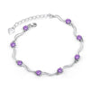 925 Sterling Silver Twisted Bamboo Bracelet Female Korean Version Jewelry Retro Fashion Crystal Silver Bracelet for Women Girls