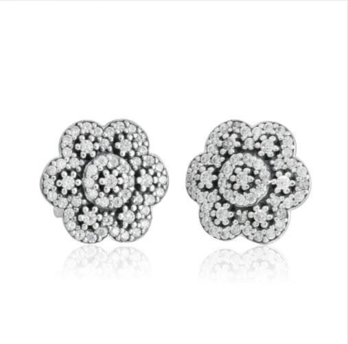 925 Sterling Silver Vintage Allure Stud Earrings for women Autumn collection earings brinco fine jewelry ER051