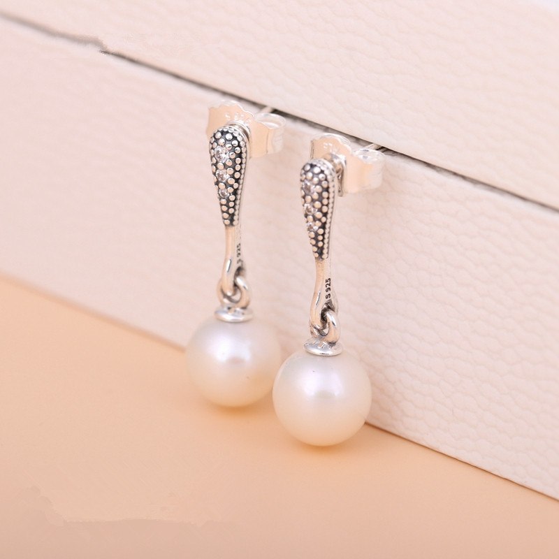 925 Sterling Silver Vintage Allure Stud Earrings for women Autumn collection earings brinco fine jewelry ER051