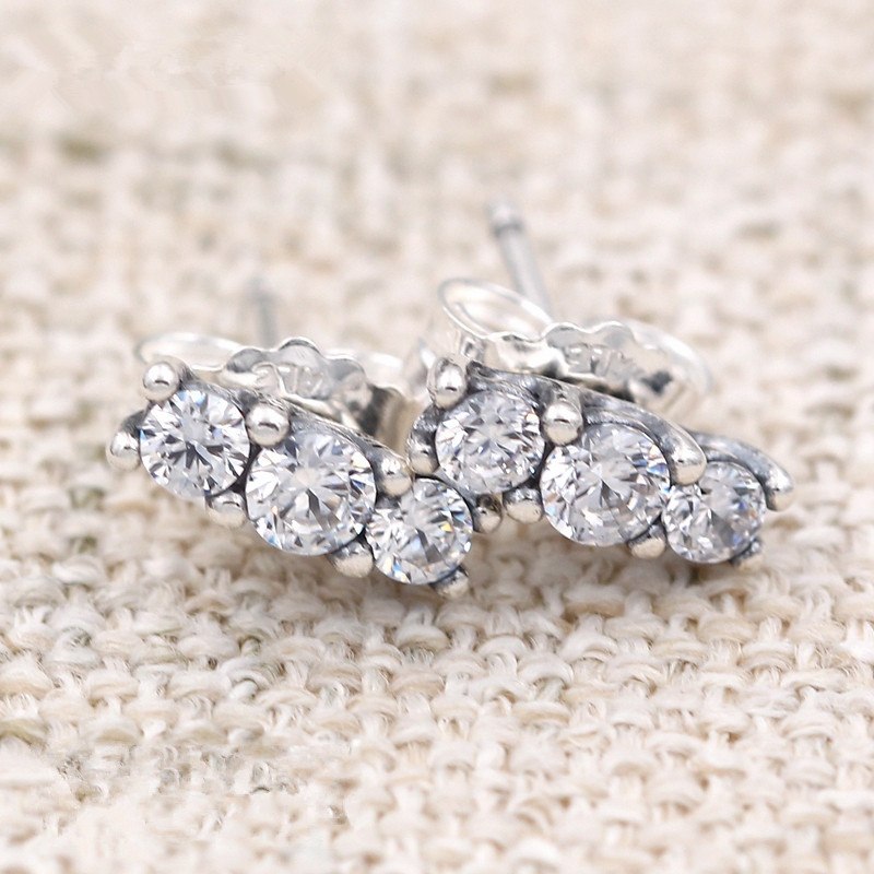 925 Sterling Silver Vintage Allure Stud Earrings for women Autumn collection earings brinco fine jewelry ER051